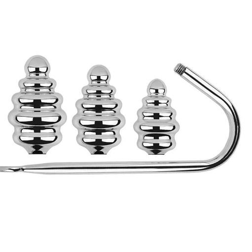 Anal Ribbed Hook 8826 Screw-in GreatBenefit Set 1202